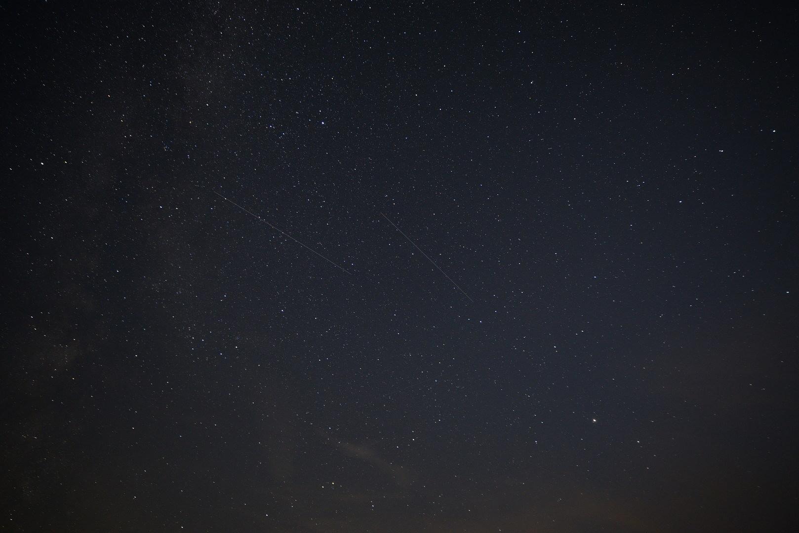 Ein klarer Sternenhimmel über dem Wilden Moor bei Osterrönfeld. Bild: wvk.